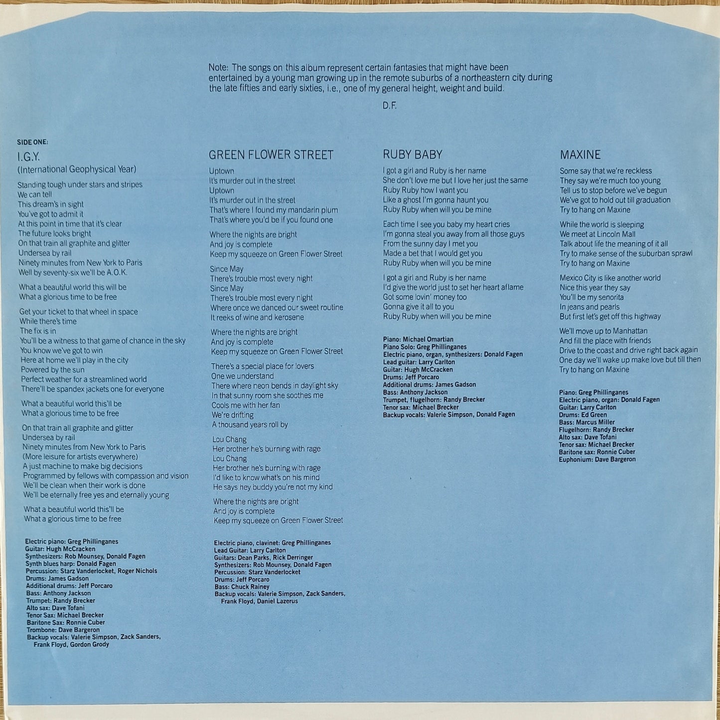 DONALD FAGEN - The Nightfly