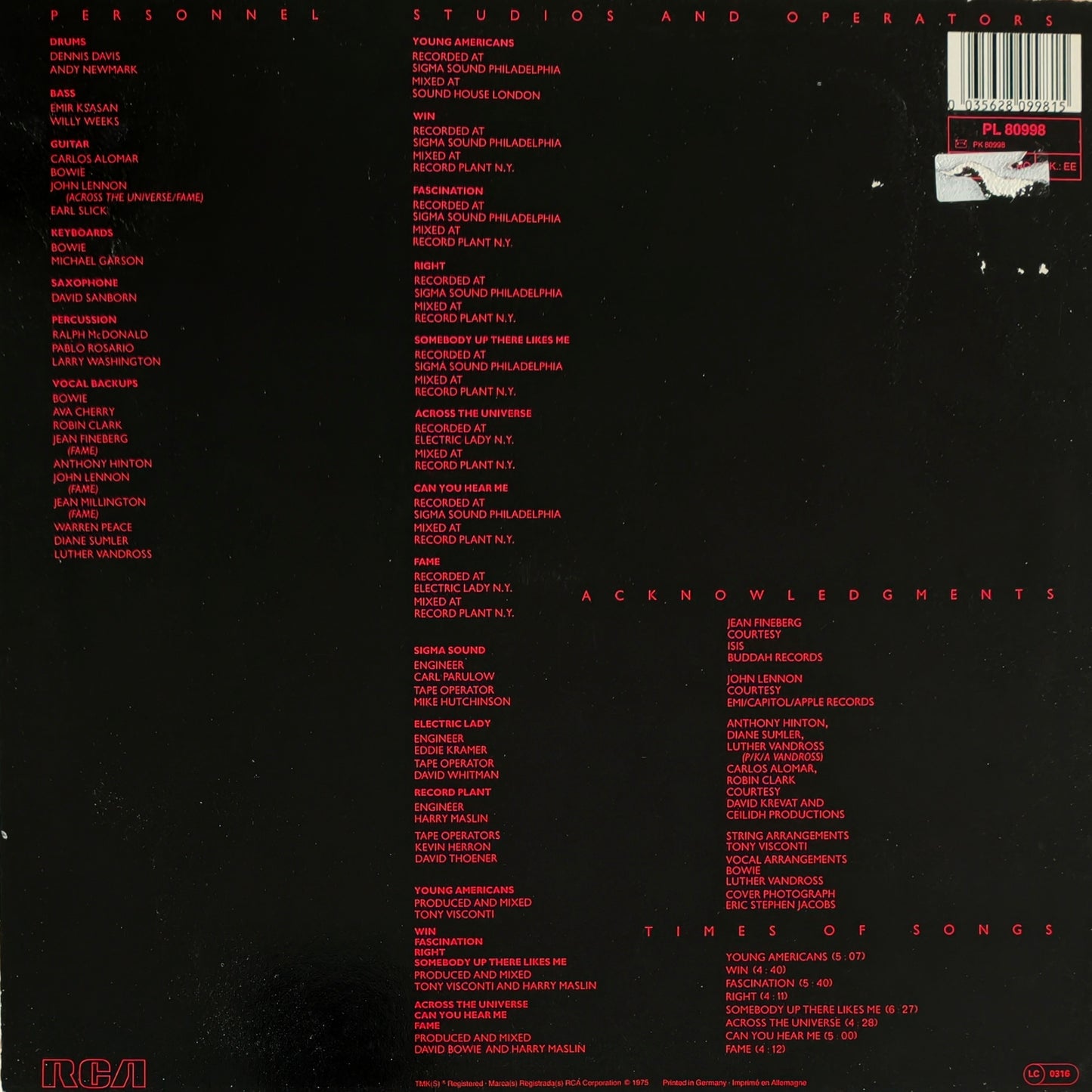 DAVID BOWIE - Young Americans