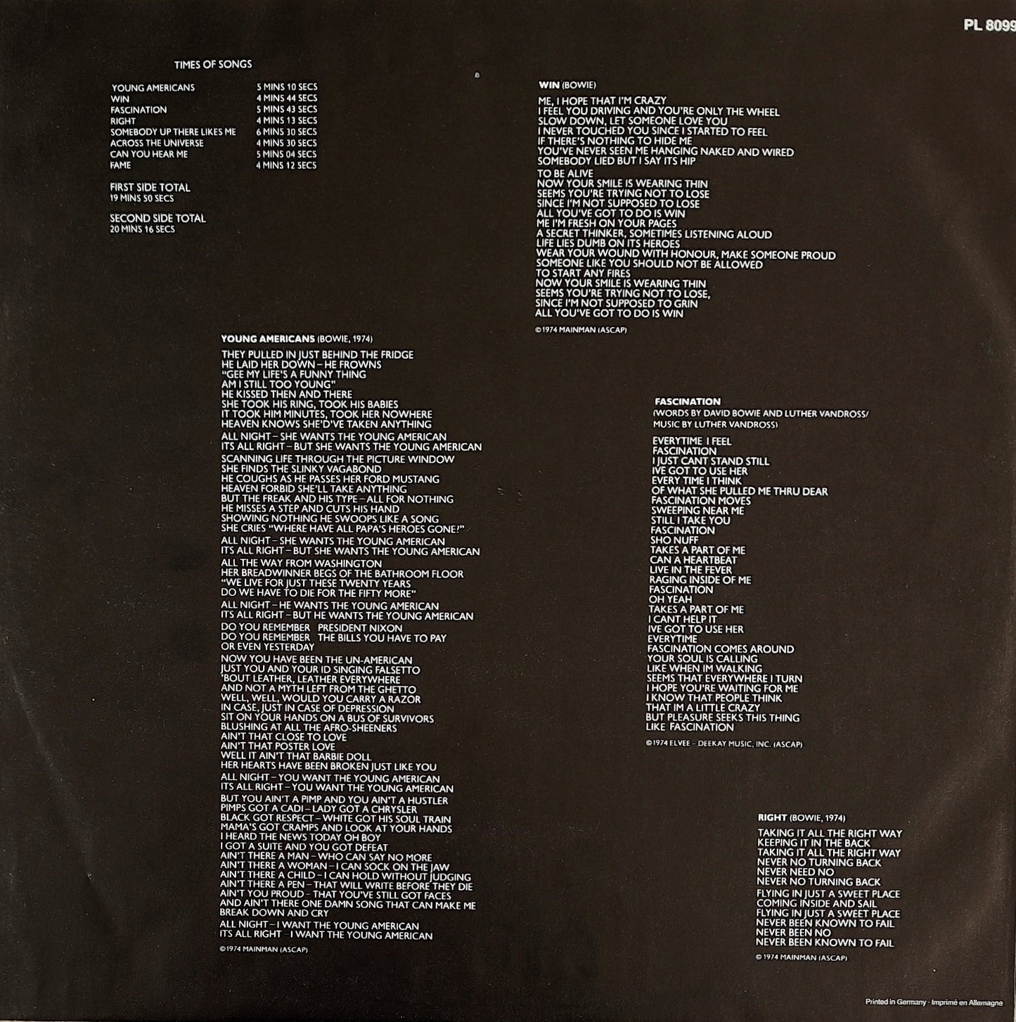 DAVID BOWIE - Young Americans