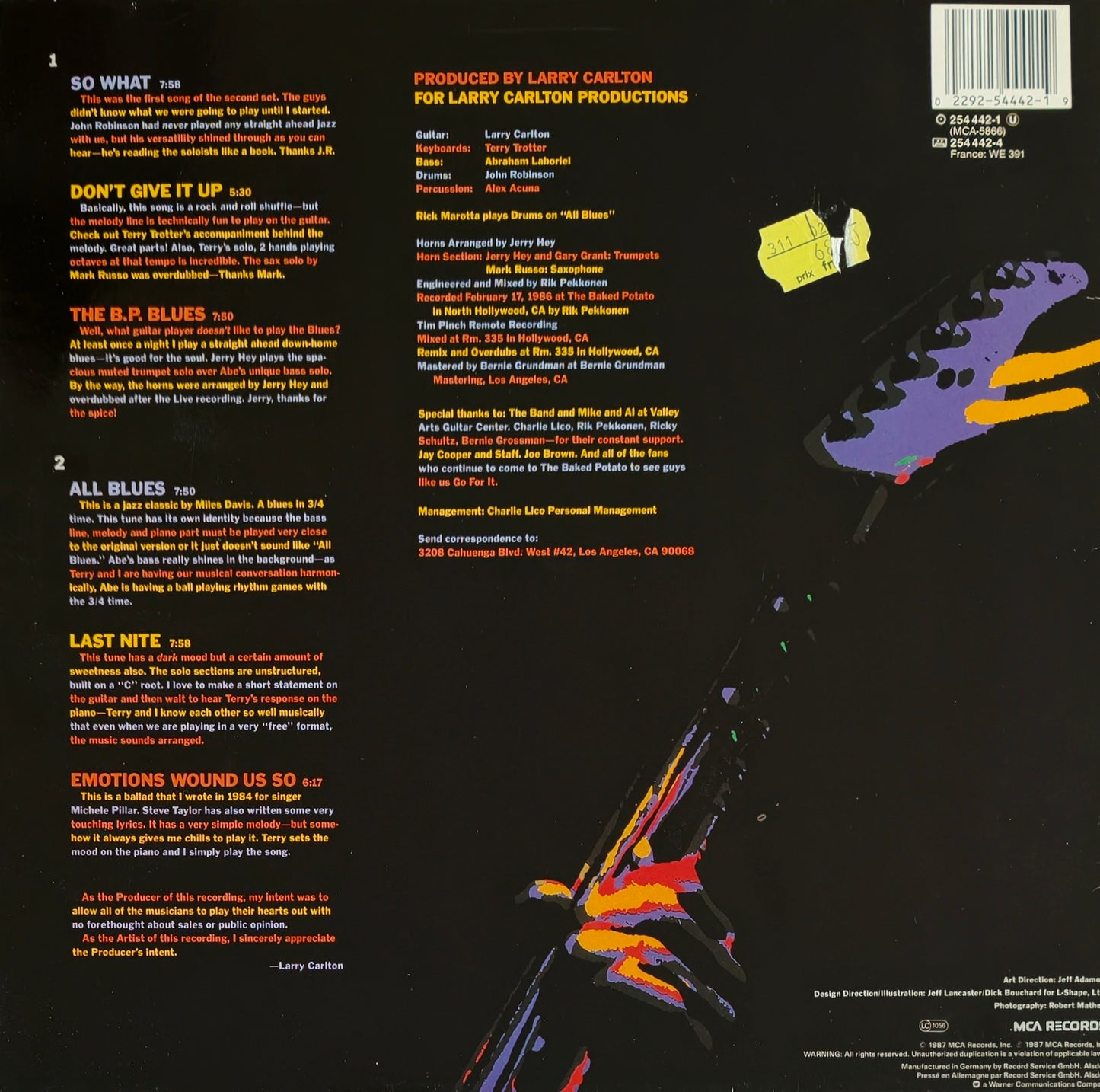 LARRY CARLTON - Last Nite