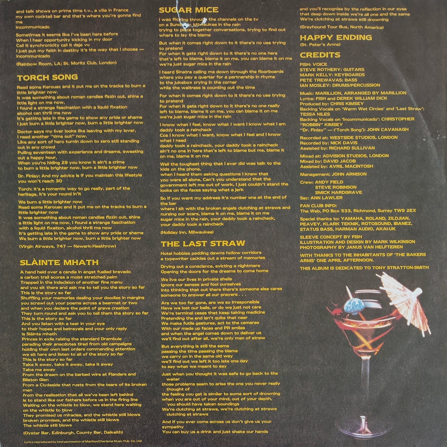 MARILLION - Clutching At Straws
