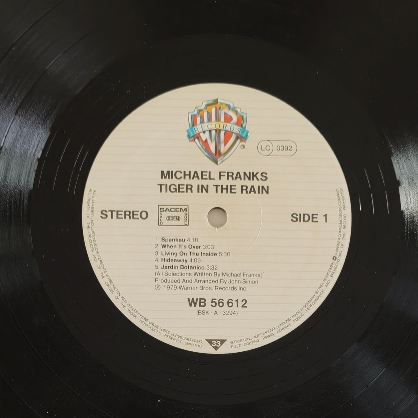 MICHAEL FRANKS - Tiger In The Rain