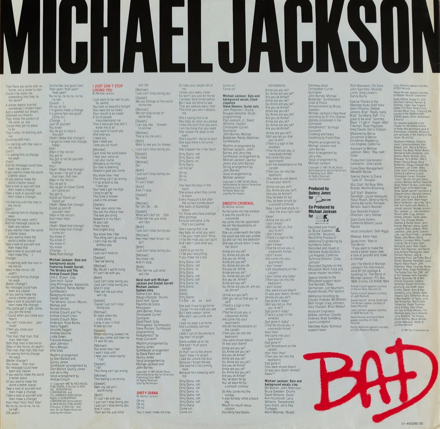 MICHAEL JACKSON - Bad