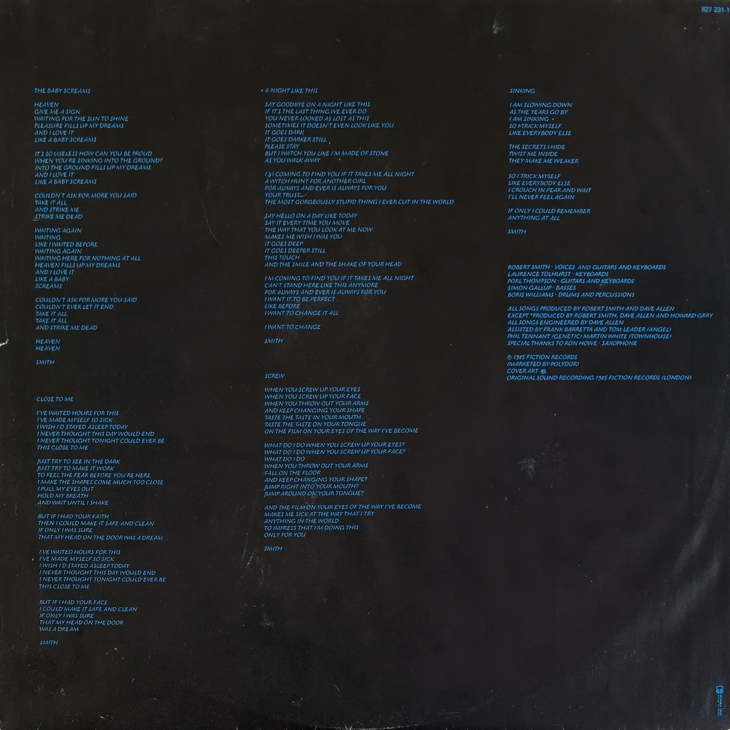 THE CURE - The Head on the Door