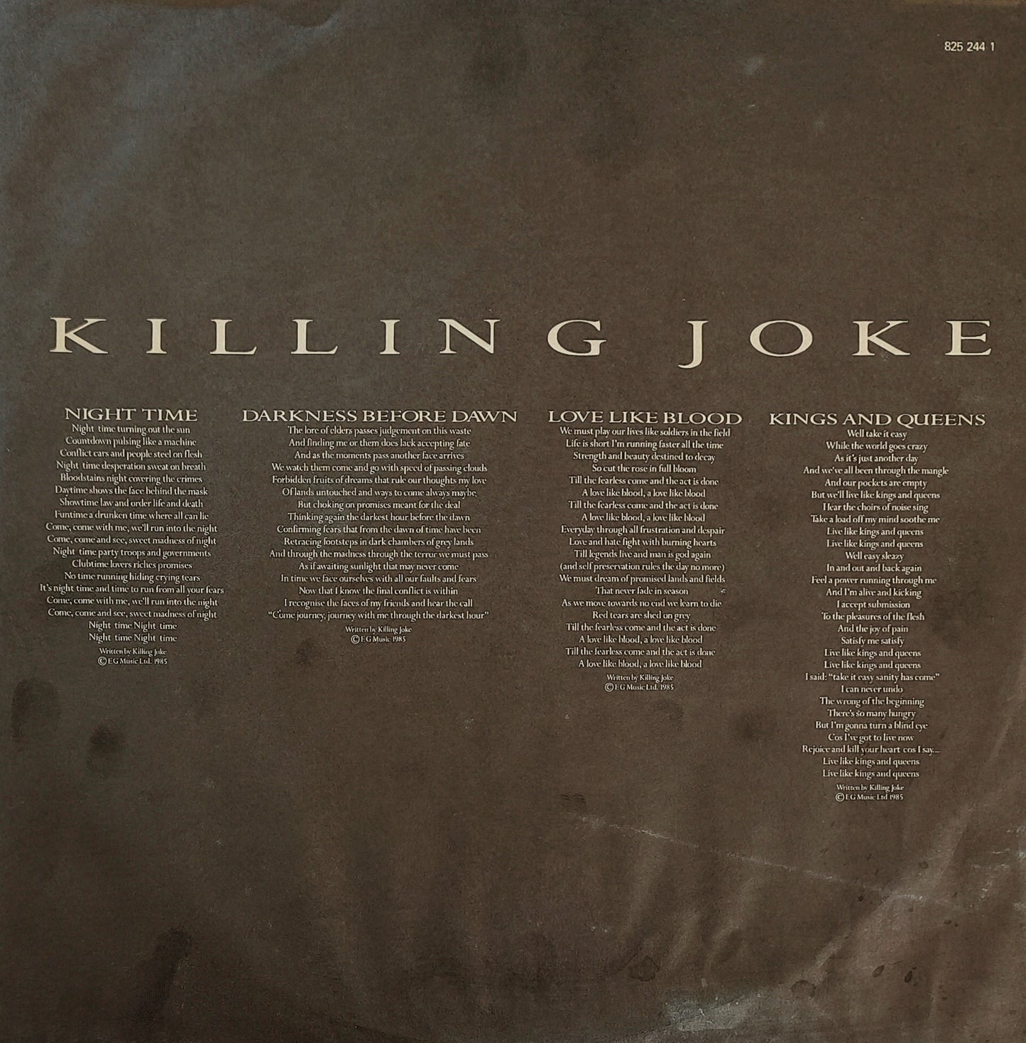 KILLING JOKE - Night Time