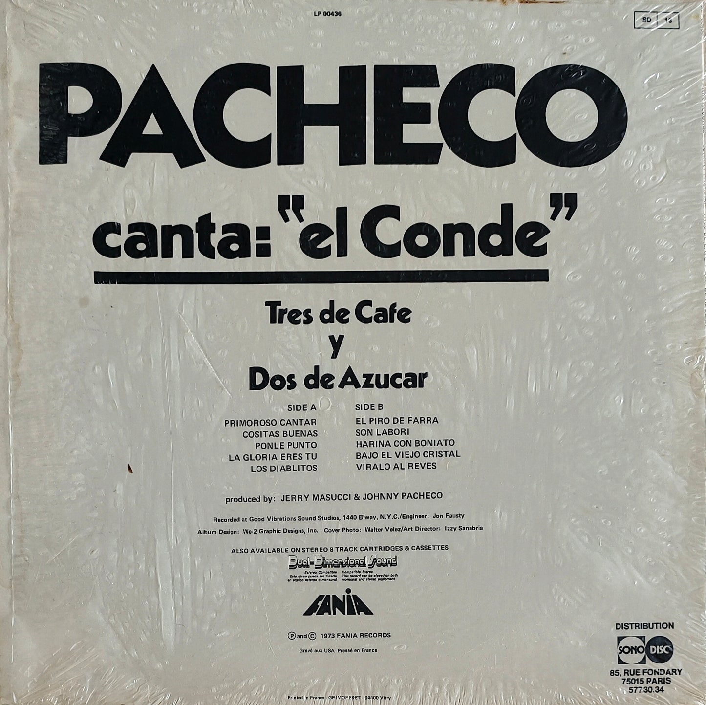 PACHECO - Canta El Conde Tres De Cafe Y Dos De Azucar