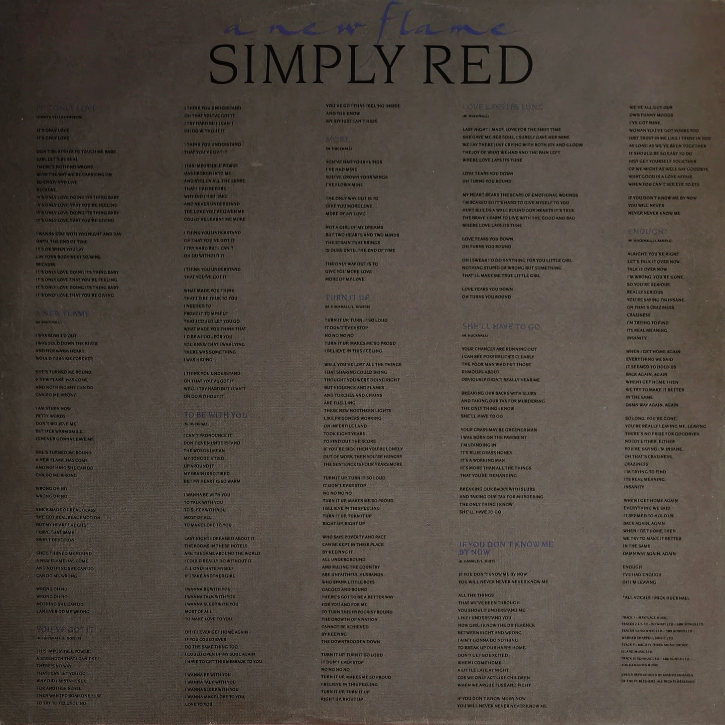 SIMPLY RED - A New Flame