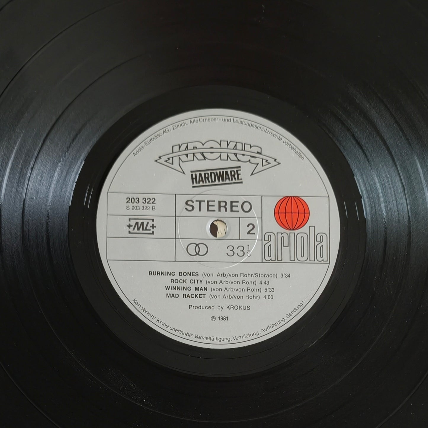KROKUS - Hardware (Pressage Switzerland)