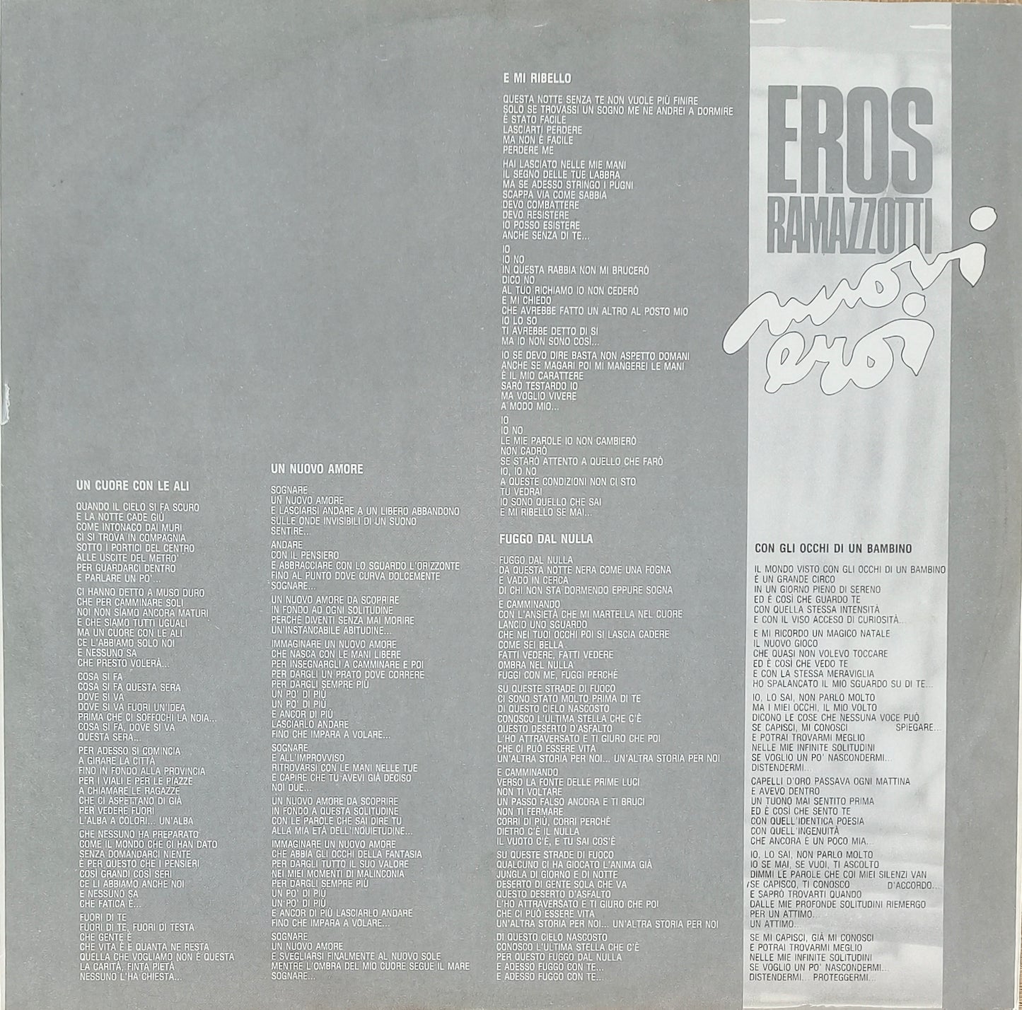 EROS RAMAZZOTTI - Nuovi Eroi (Pressage Italy)
