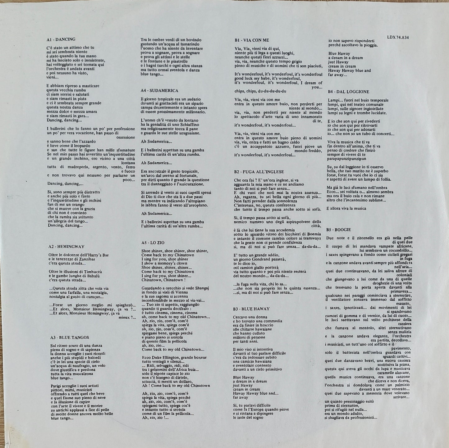 PAOLO CONTE - Dancing