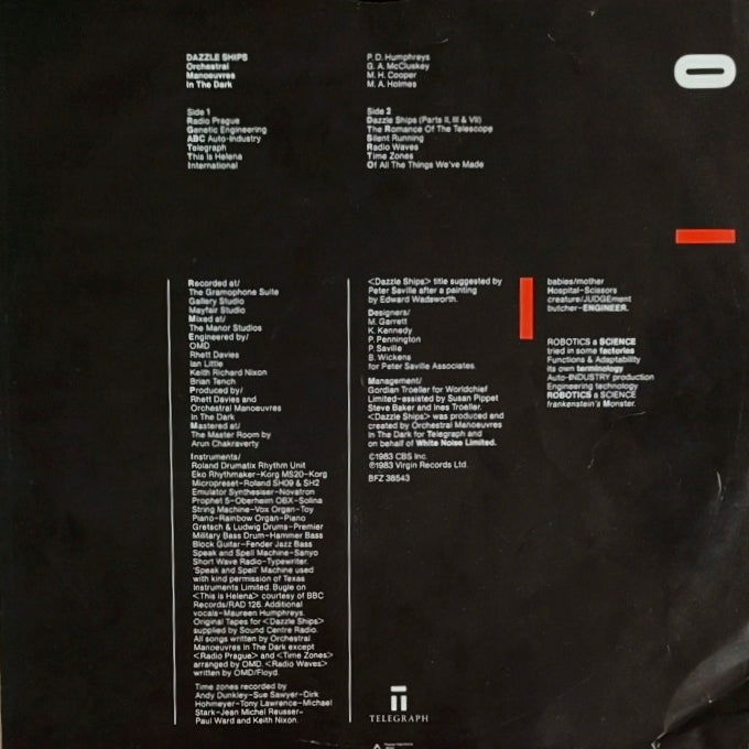 ORCHESTRAL MANOEUVRES IN THE DARK (OMD) - Dazzle Ships