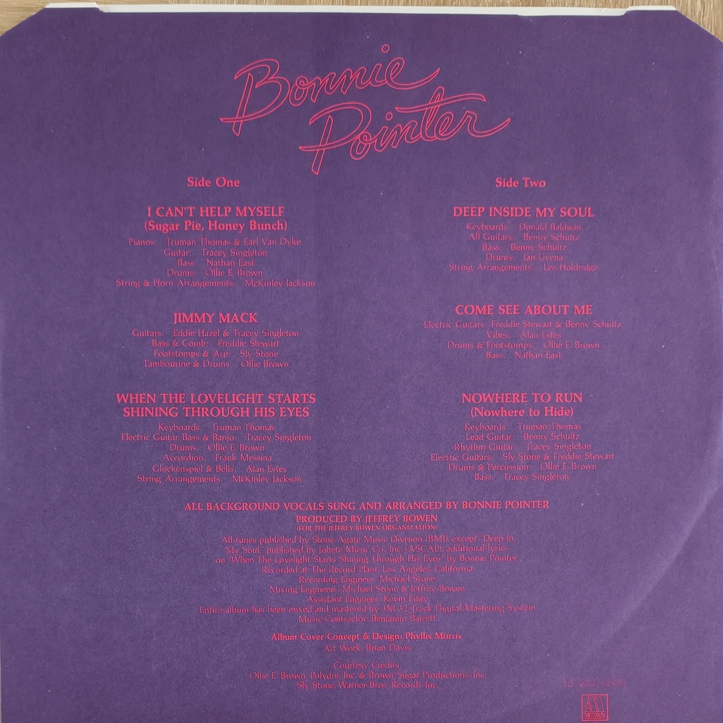 BONNIE POINTER - Bonnie Pointer