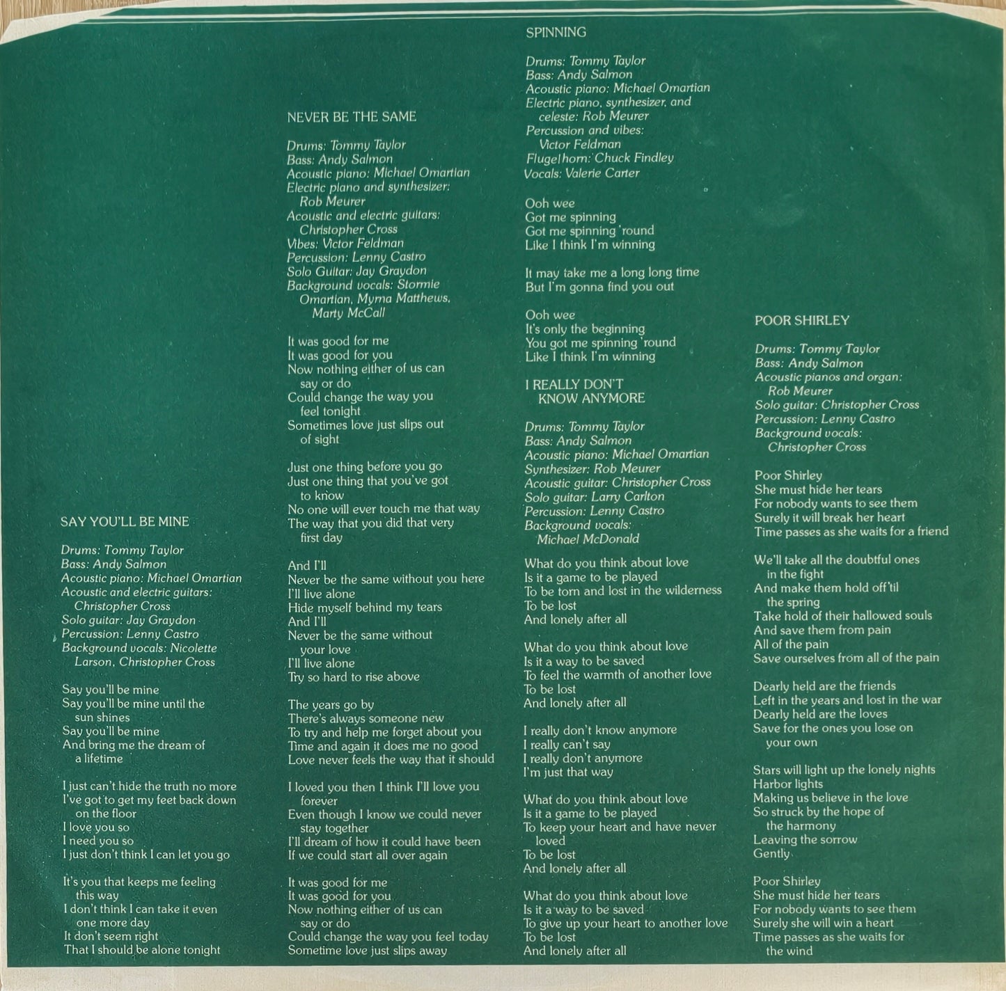 CHRISTOPHER CROSS - Christopher Cross