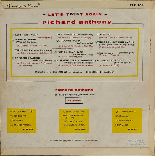 RICHARD ANTHONY - Let's Twist Again