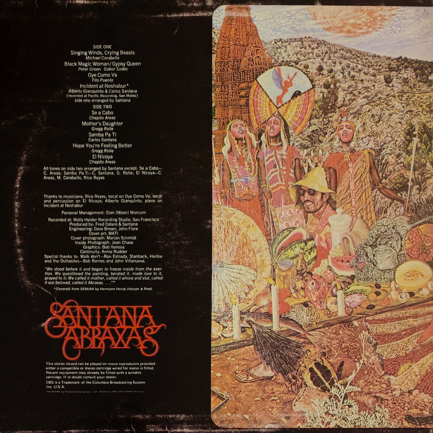 SANTANA - Abraxas (Pressage UK)