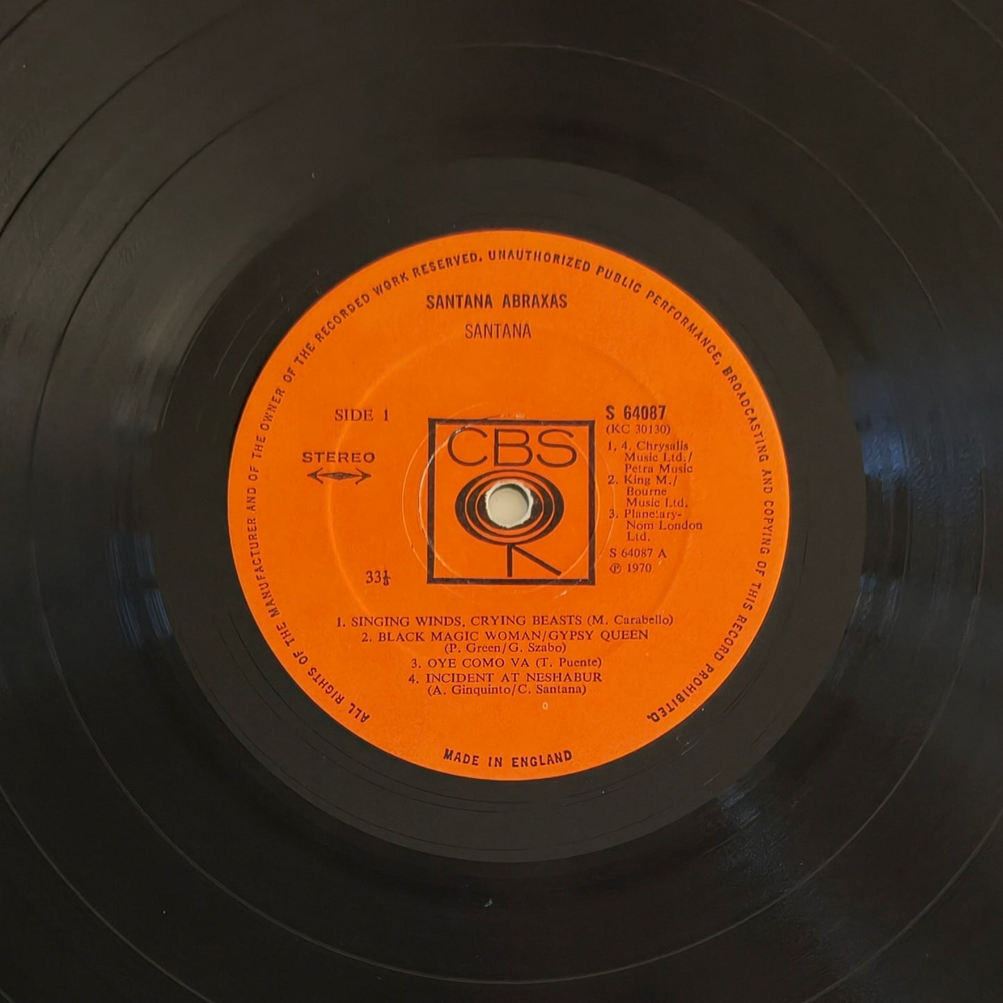 SANTANA - Abraxas (Pressage UK)