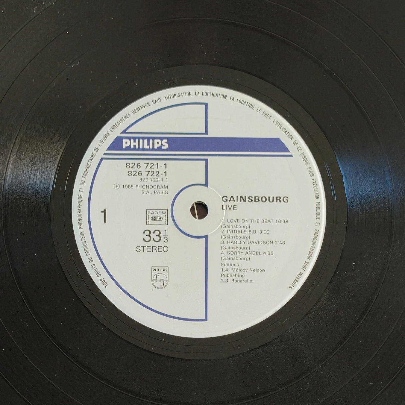 SERGE GAINSBOURG - Live