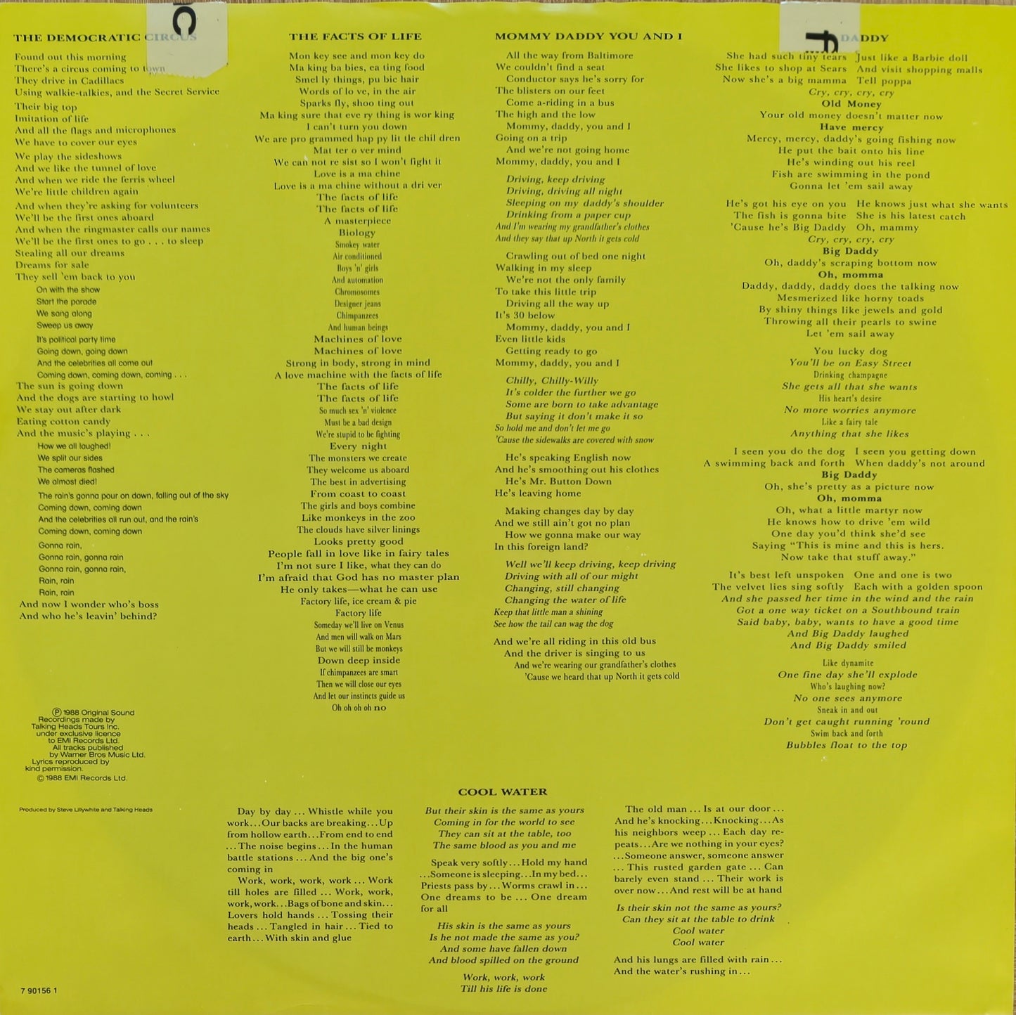 TALKING HEADS - Naked