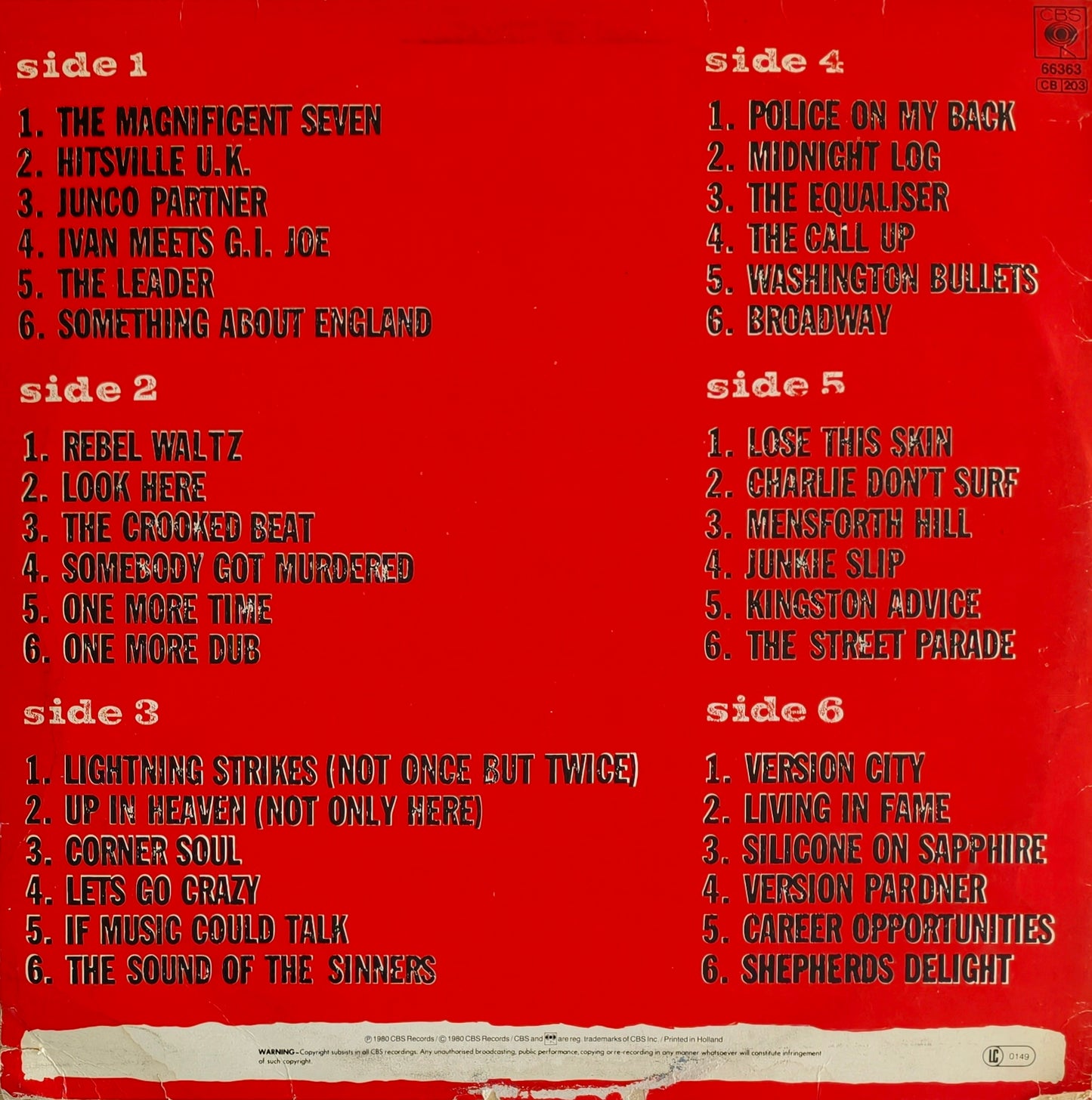 THE CLASH - Sandinista!