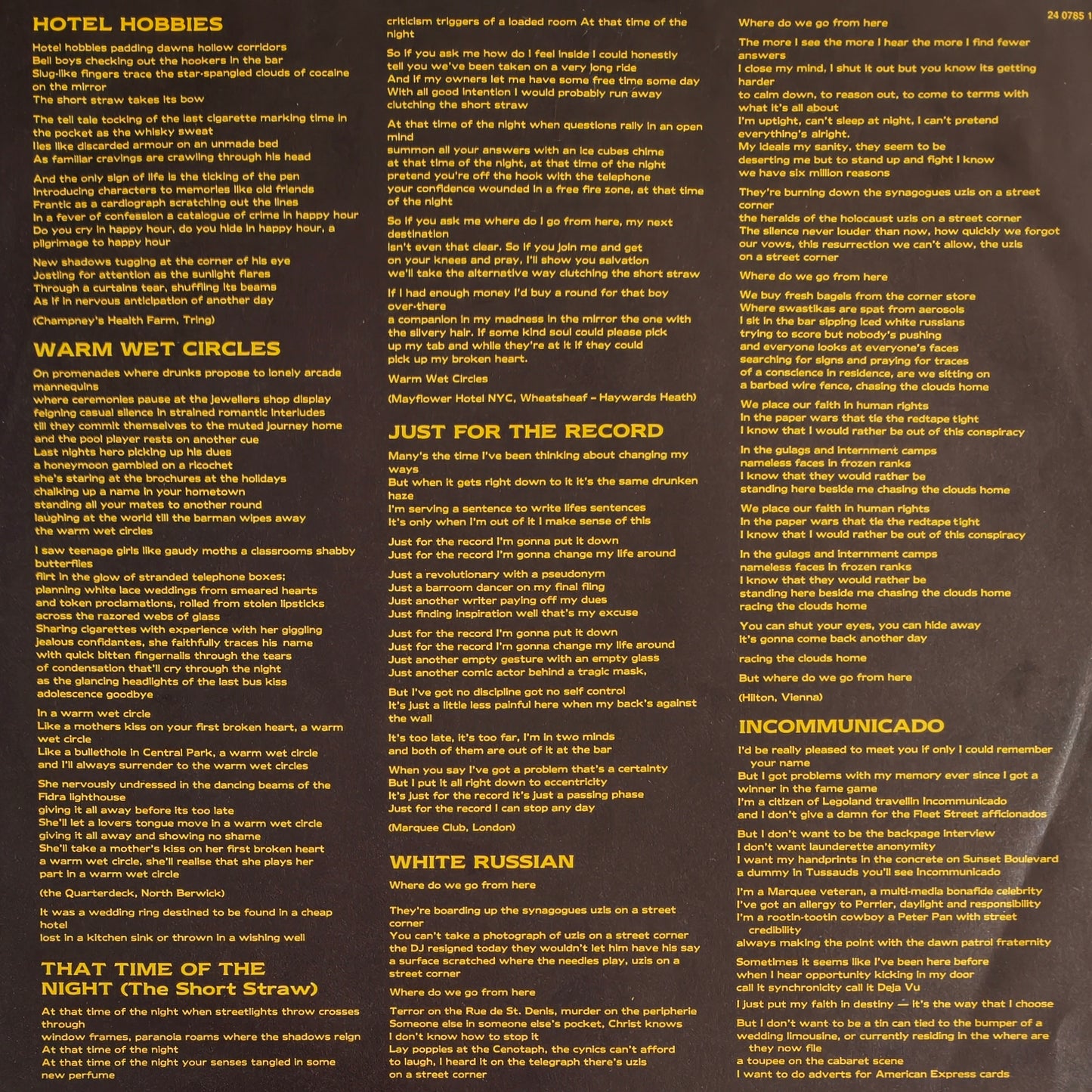 MARILLION - Clutching At Straws