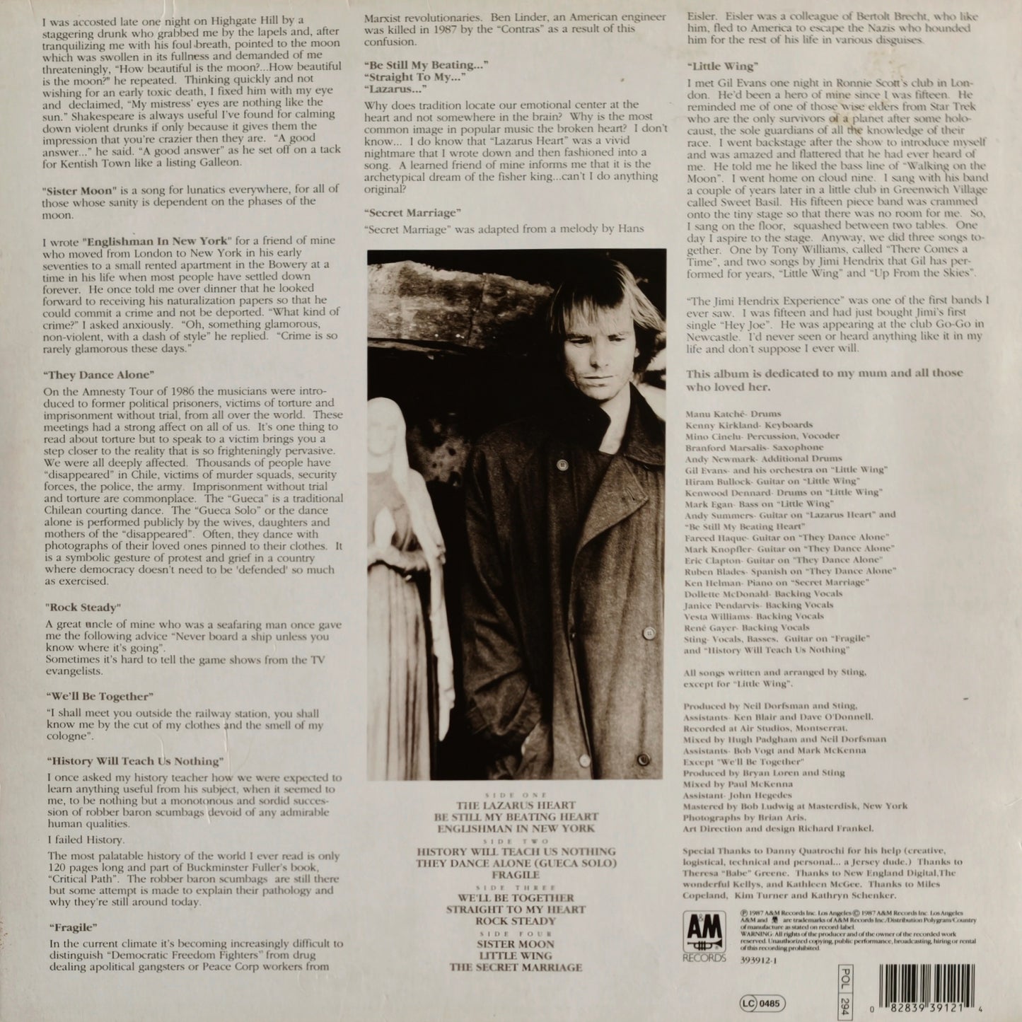 STING - ...Nothing Like The Sun