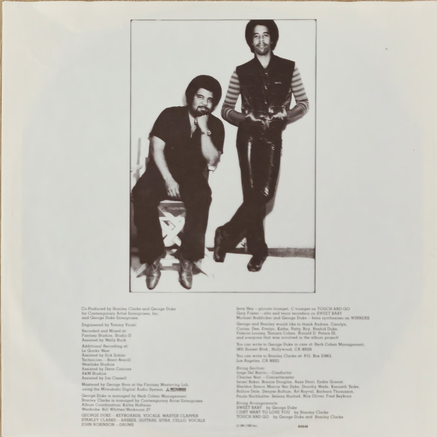 STANLEY CLARKE / GEORGE DUKE - The Clarke / Duke Project