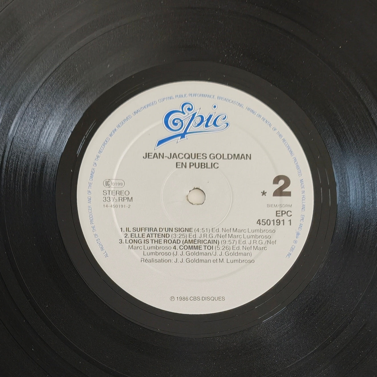 JEAN JACQUES GOLDMAN - En Public