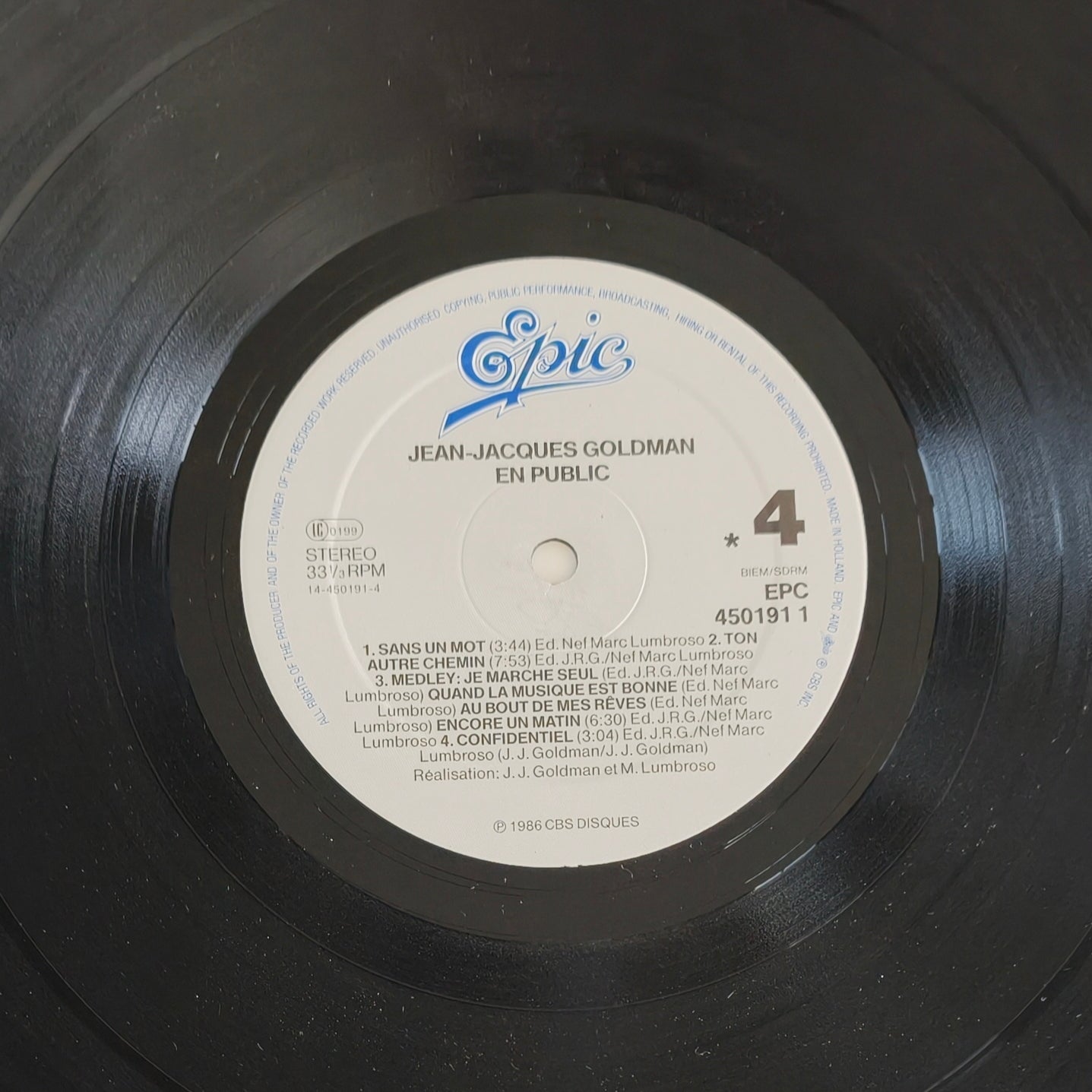 JEAN JACQUES GOLDMAN - En Public