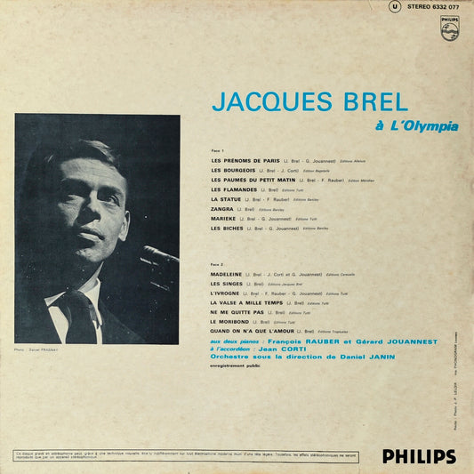 JACQUES BREL - Enregistrement Public À L'Olympia