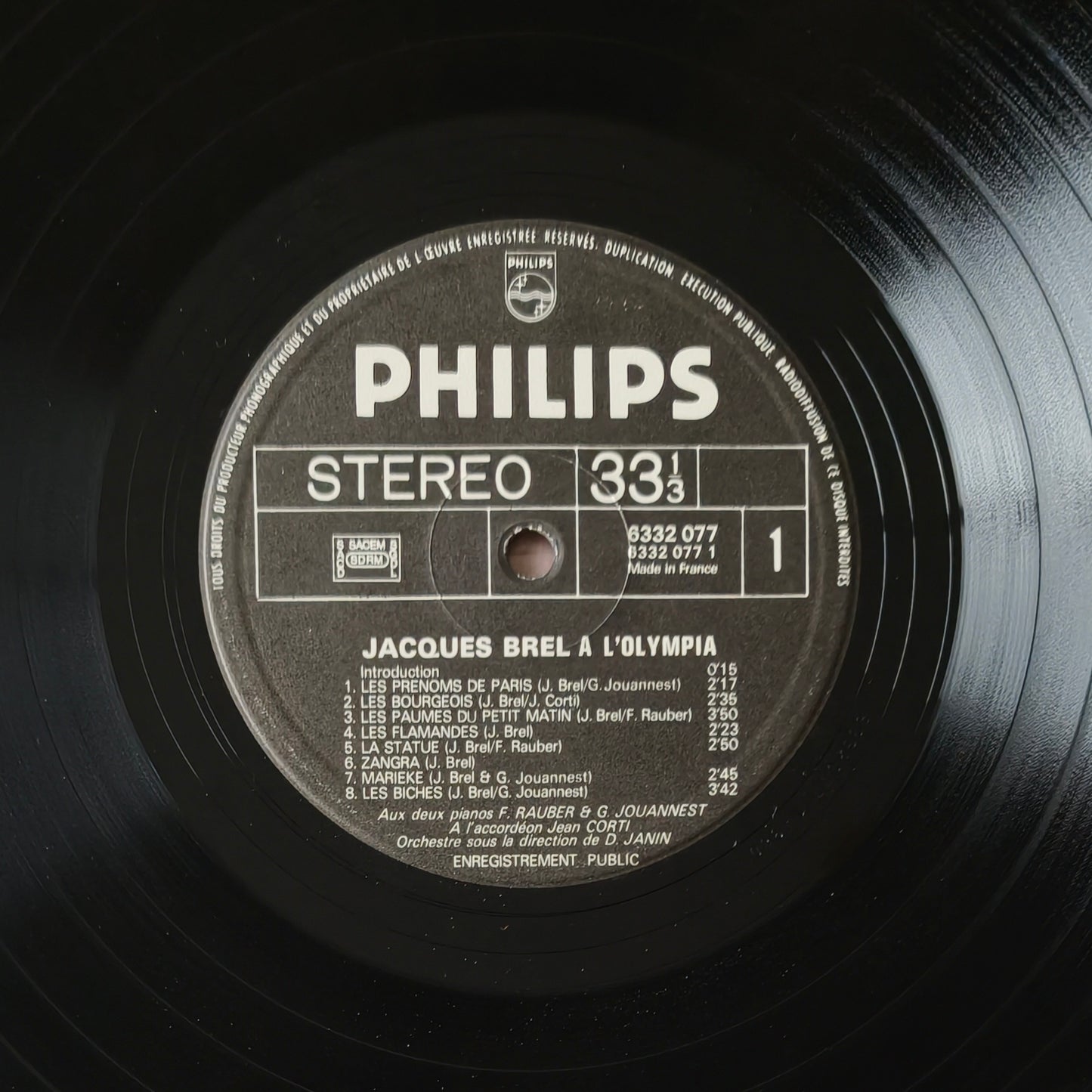 JACQUES BREL - Enregistrement Public À L'Olympia