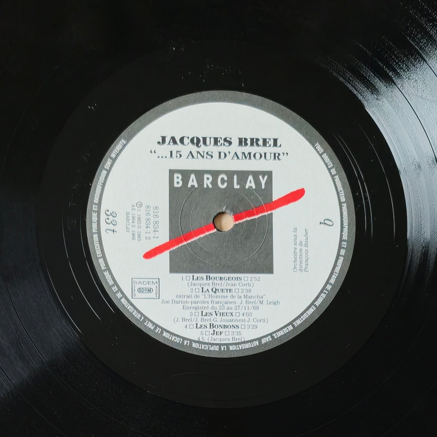 JACQUES BREL - Quinze ans d'amour