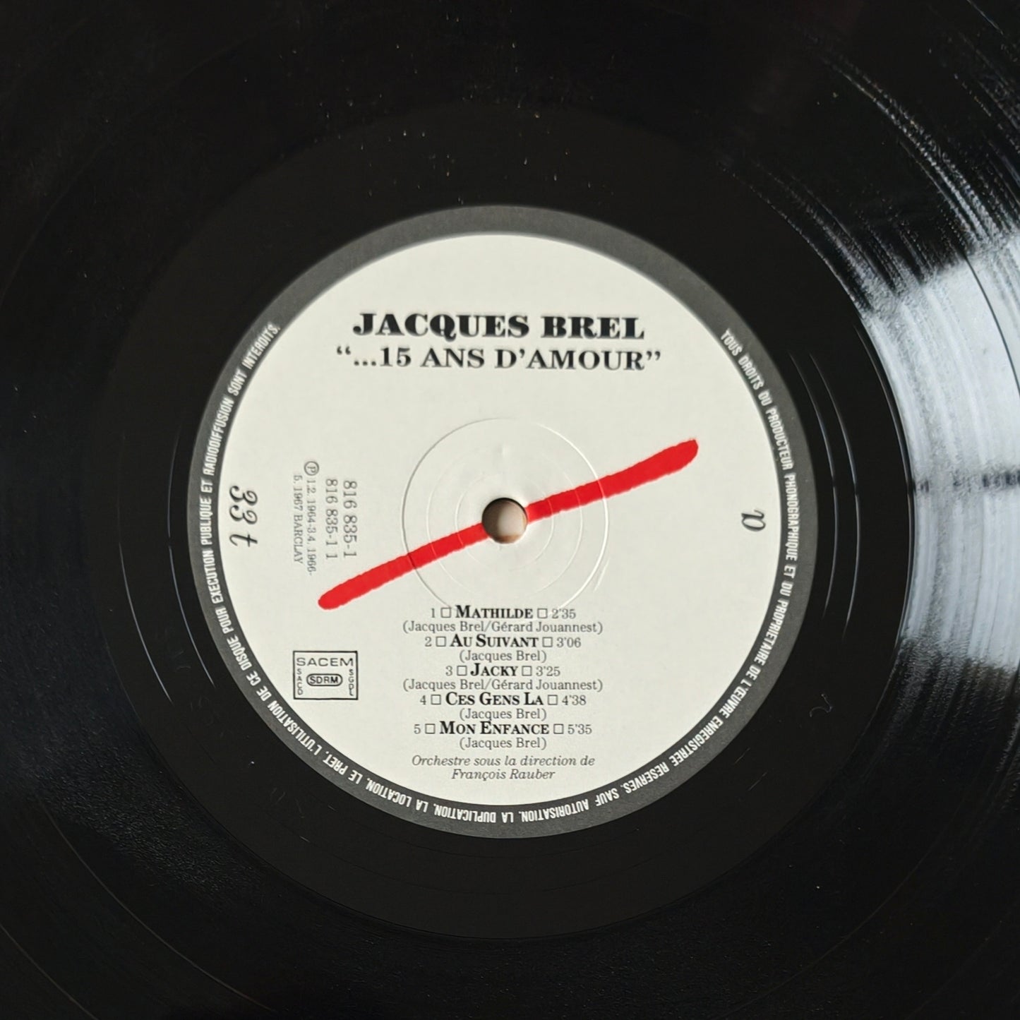 JACQUES BREL - Quinze ans d'amour