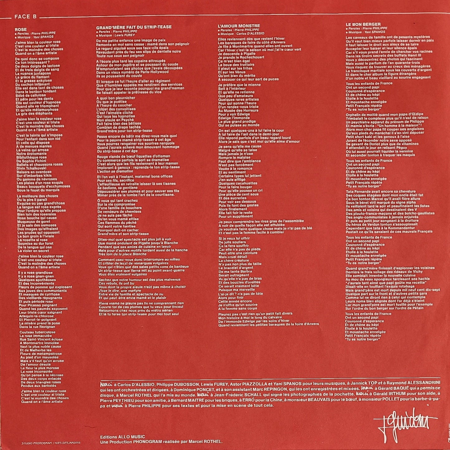 JEAN GUIDONI -  Le Rouge Et Le Rose