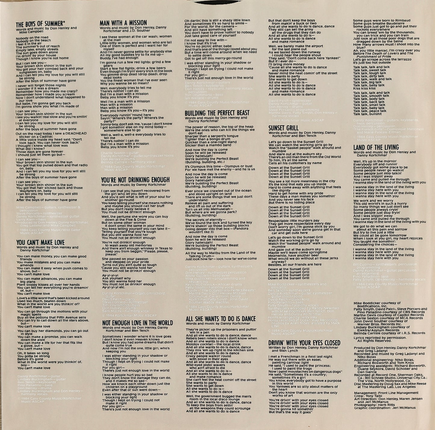 DON HENLEY - Building The Perfect Beast