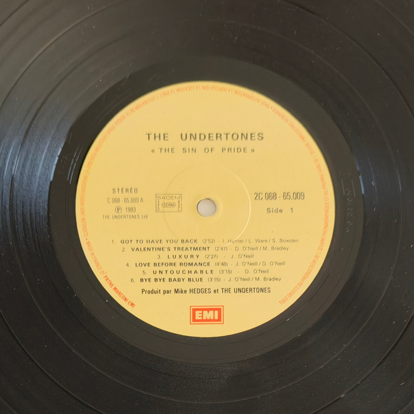 THE UNDERTONES - The Sin Of Pride