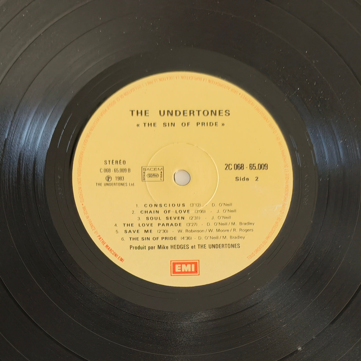 THE UNDERTONES - The Sin Of Pride