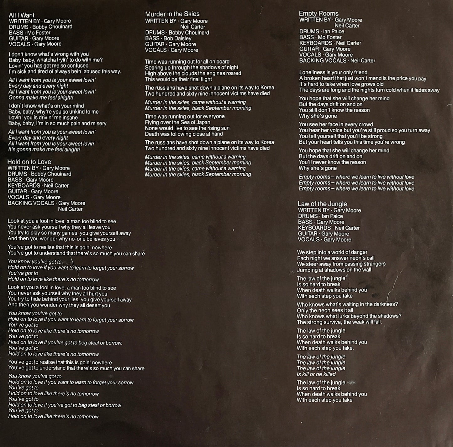 GARY MOORE - Victims Of The Future