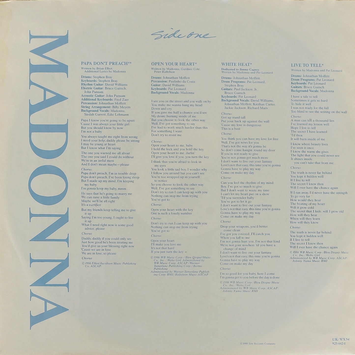 MADONNA - True Blue