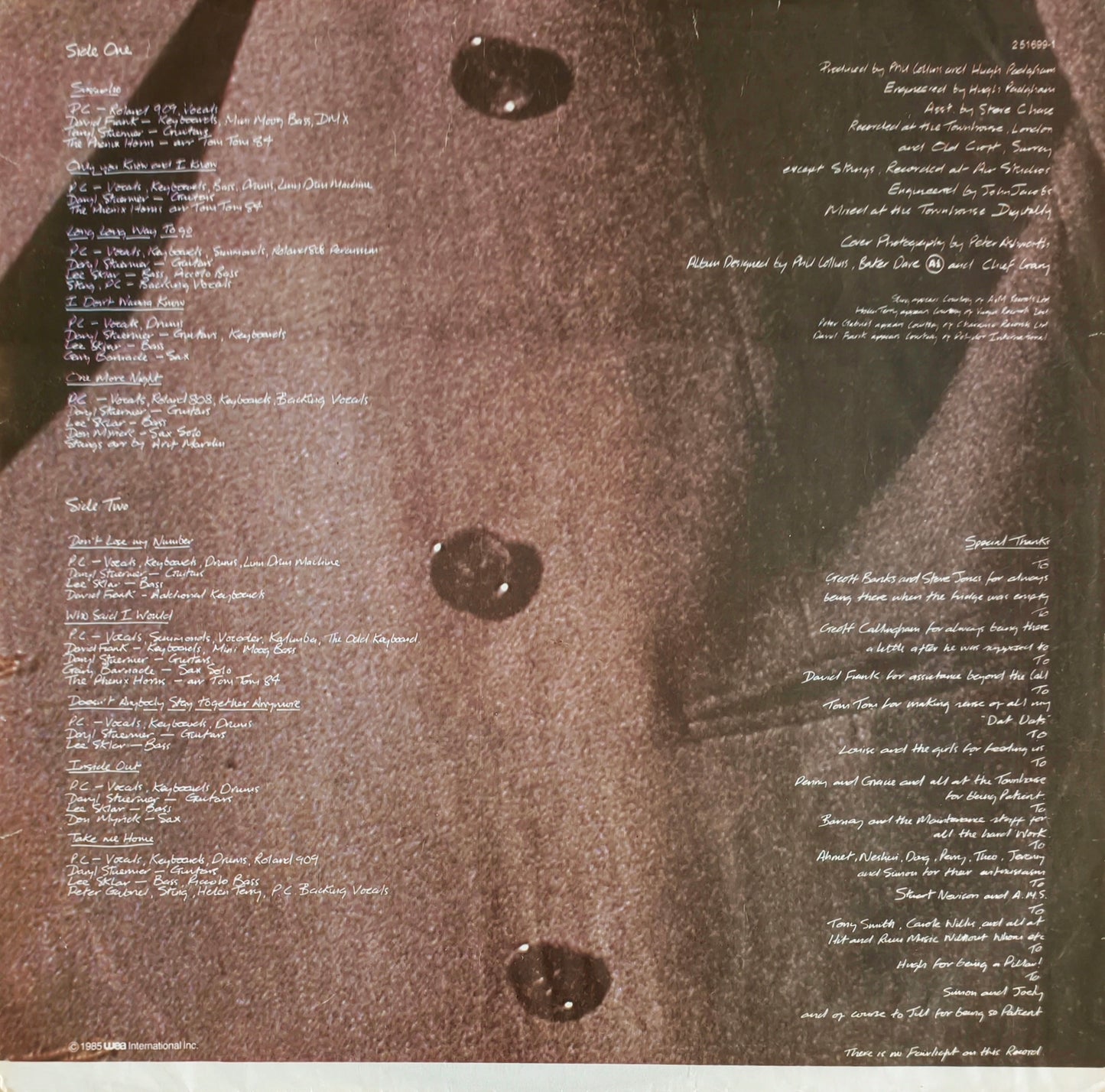 PHIL COLLINS - No Jacket Required
