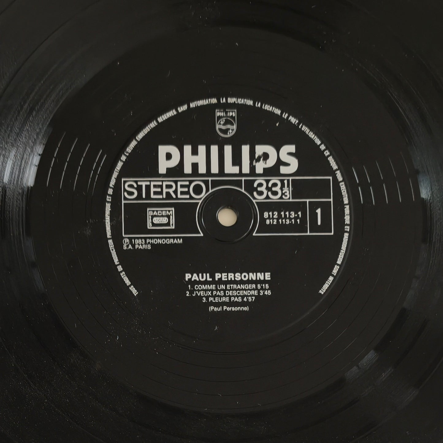 PAUL PERSONNE - Exclusif
