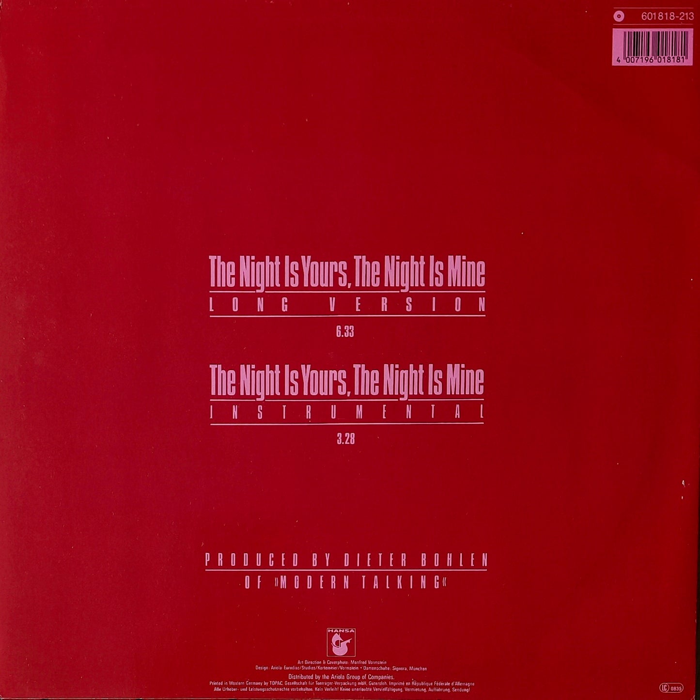 RYAN SIMMONS - The Night Is Yours, The Night Is Mine