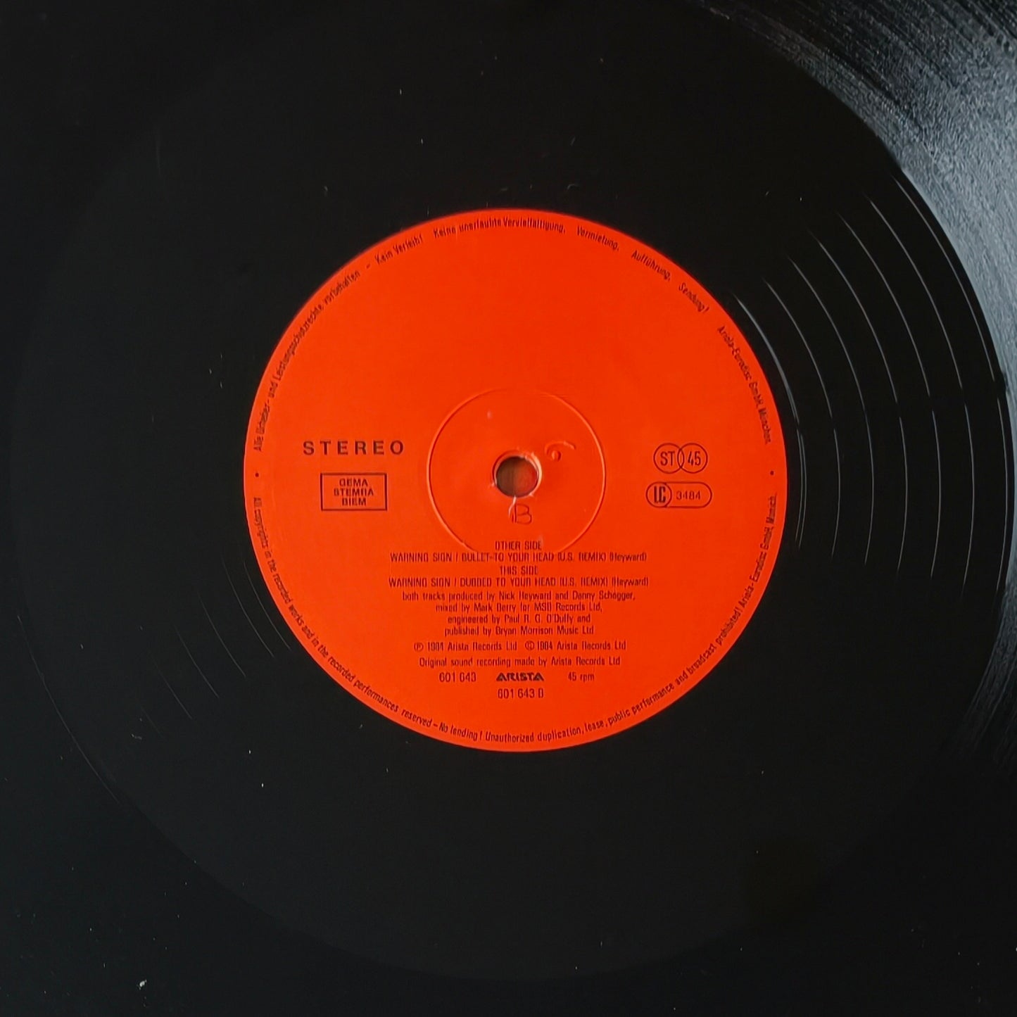 NICK HEYWARD - Warning Sign (Bullet To Your Head - U.S. Remix)