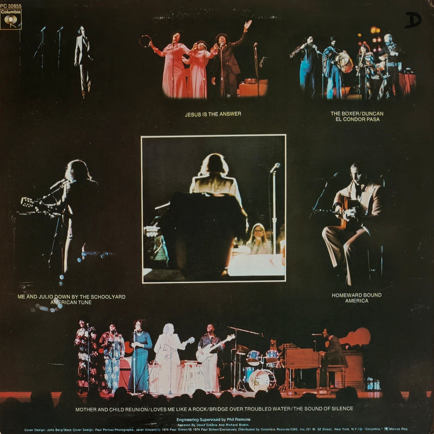 PAUL SIMON WITH URUBAMBA & THE JESSY DIXON SINGERS - Paul Simon In Concert Live Rhymin' (Pressage US)