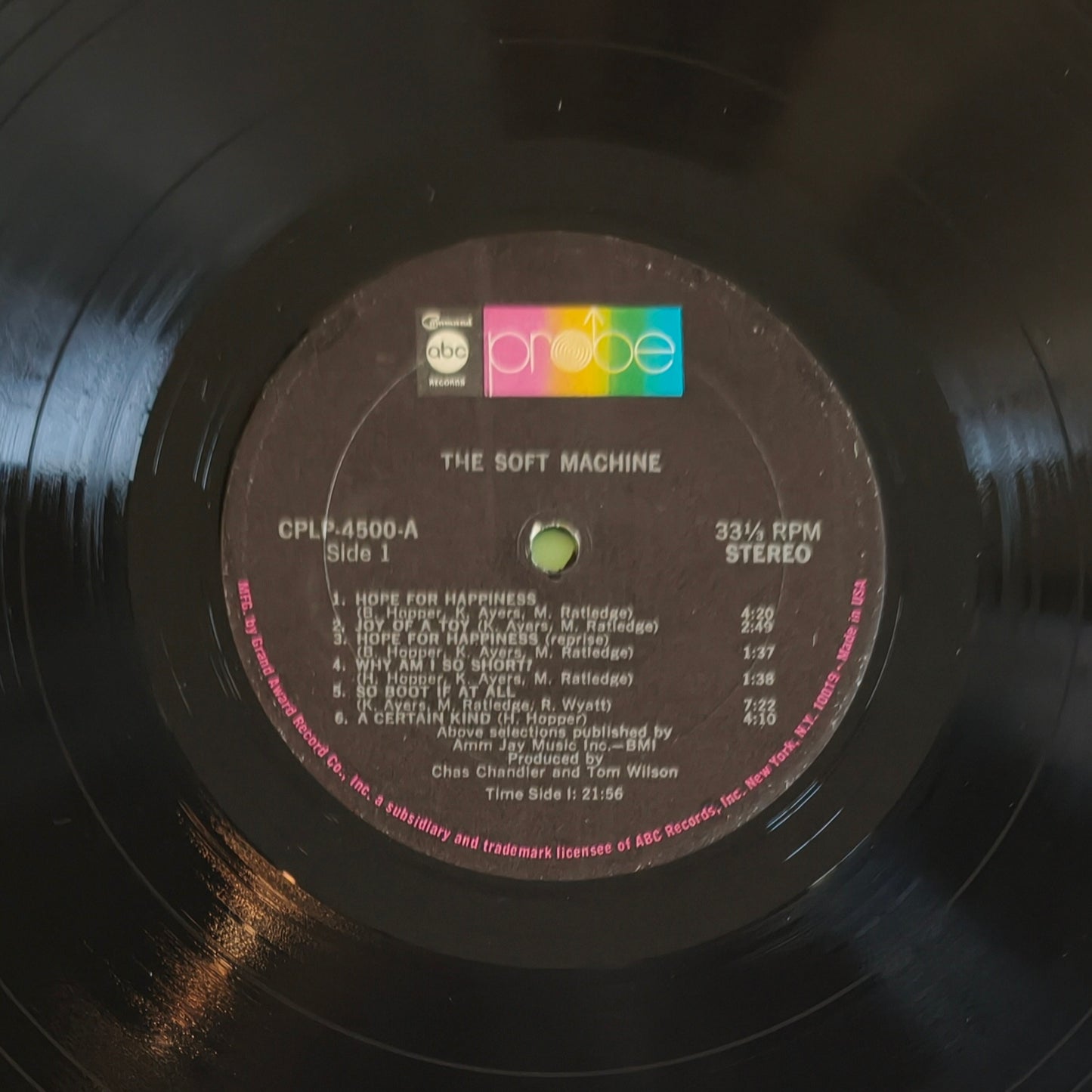 THE SOFT MACHINE - The Soft Machine (Pressage US 1968)