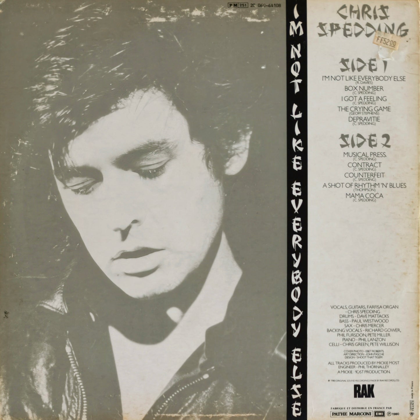 CHRIS SPEDDING -  I'm Not Like Everybody Else
