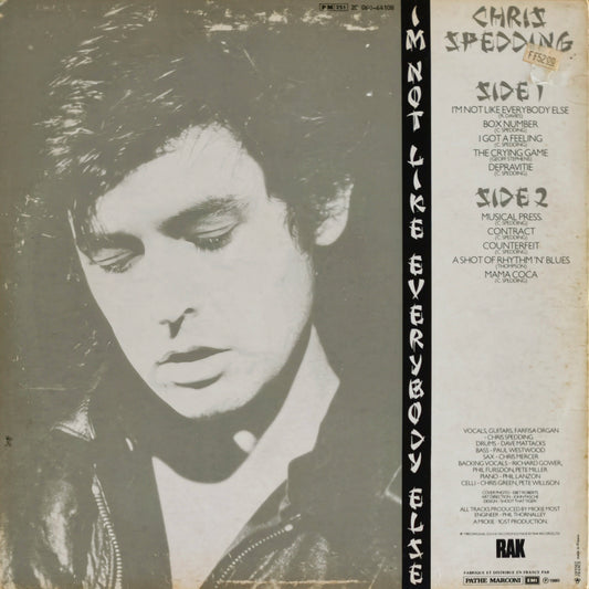 CHRIS SPEDDING -  I'm Not Like Everybody Else