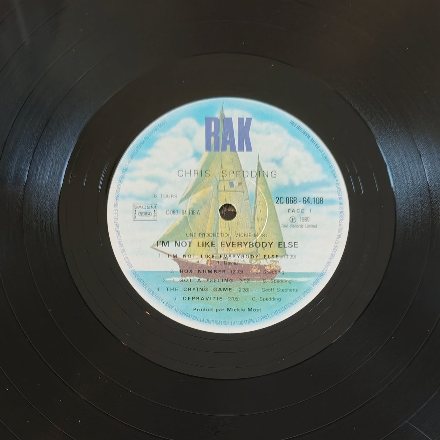 CHRIS SPEDDING -  I'm Not Like Everybody Else