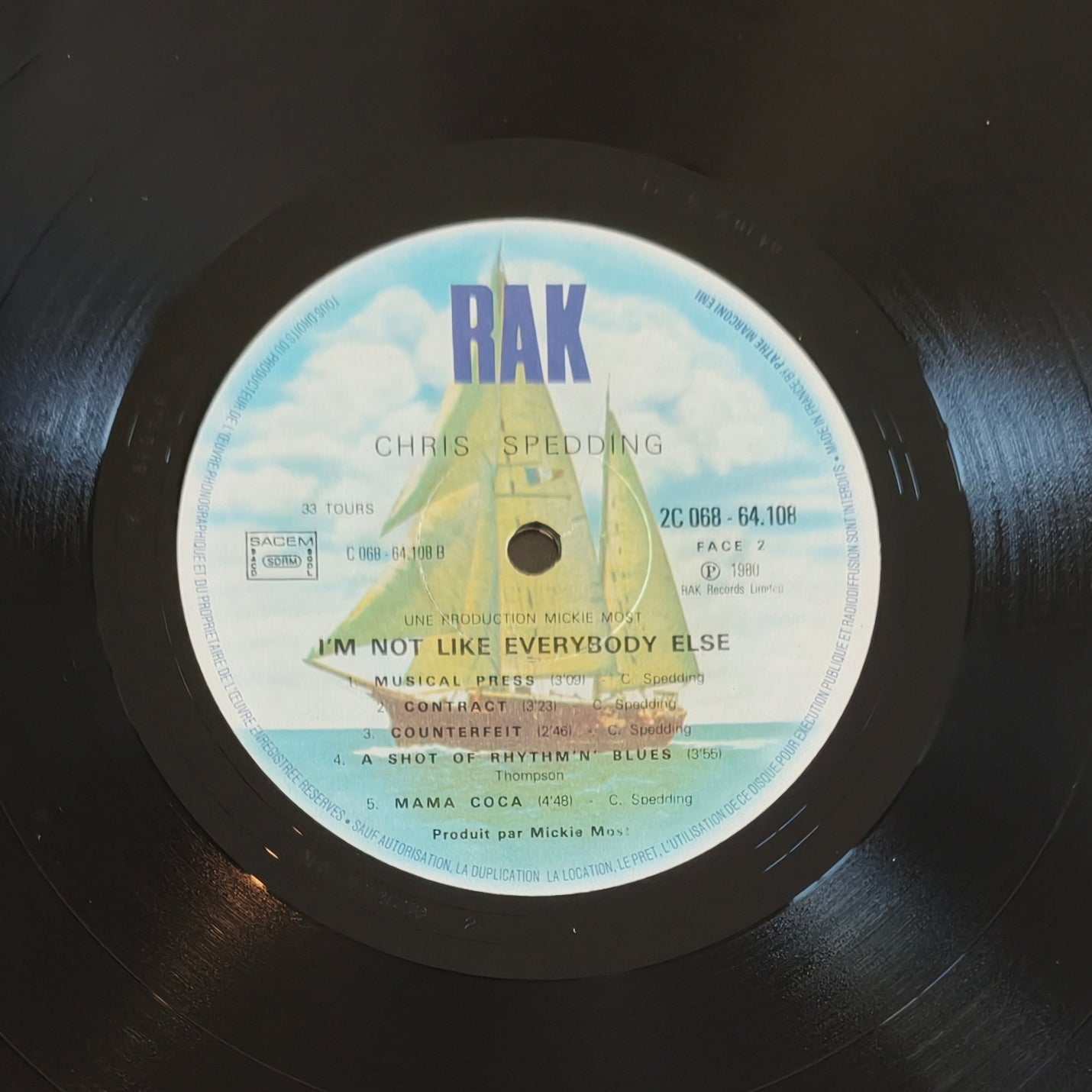 CHRIS SPEDDING -  I'm Not Like Everybody Else