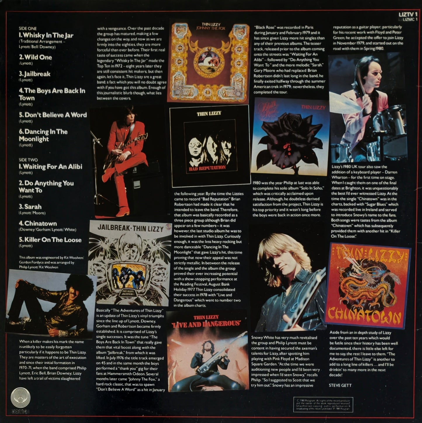 THIN LIZZY - The Adventures Of Thin Lizzy (The Hit Singles Collection) (Pressage UK)