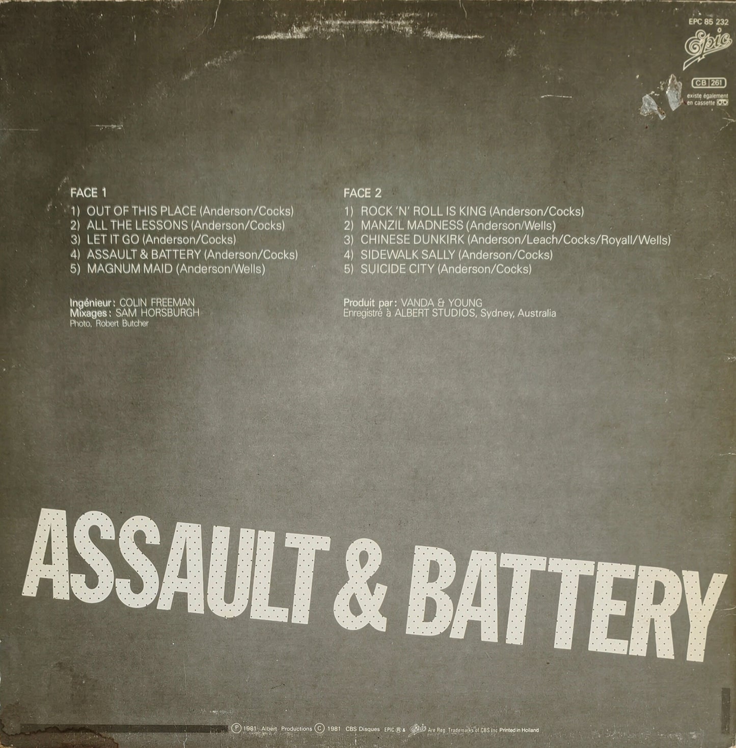 ROSE TATTOO - Assault & Battery